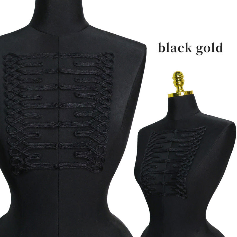 Gold Thread Frog Closure Buttons