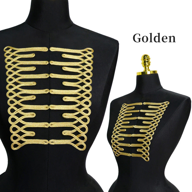 Gold Thread Frog Closure Buttons